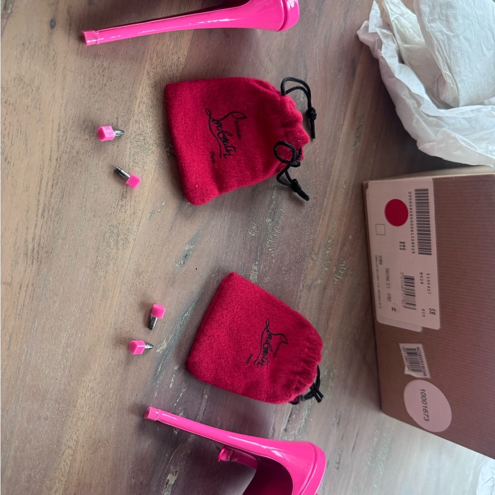 Christian Louboutin Fuchsia Heels 37.5 - Picture 8 of 10